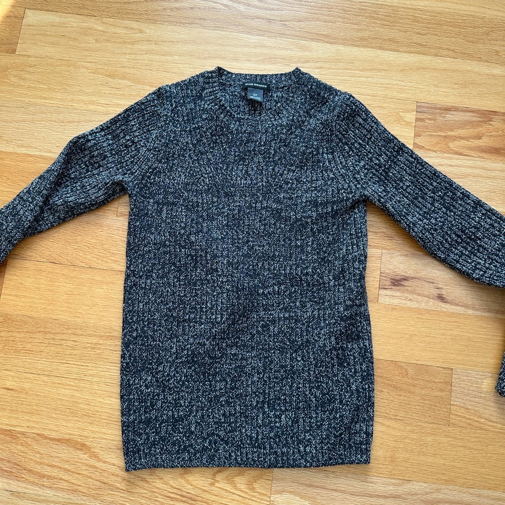 Club Monaco Black and Gray Women's Sweater